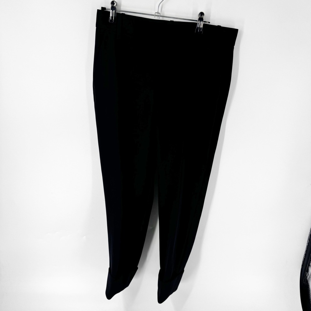 Vince Black Cuffed Cropped Tailored Trousers Pants Size 6